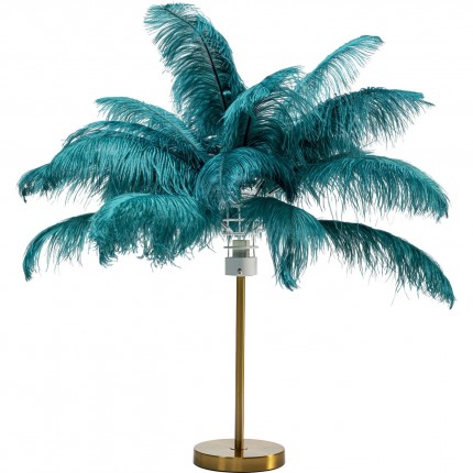 Table lamp feathers green Kare Design