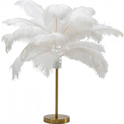 Table lamp feathers white Kare Design