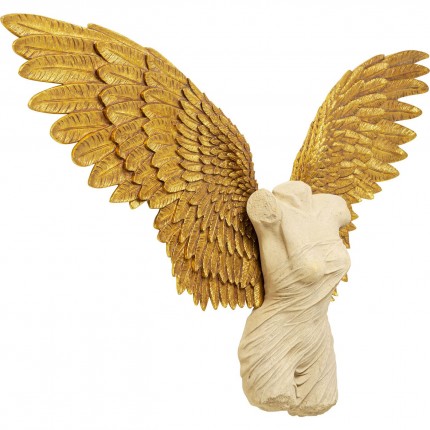 Wall Decoration woman bust gold wings 203x140cm Kare Design