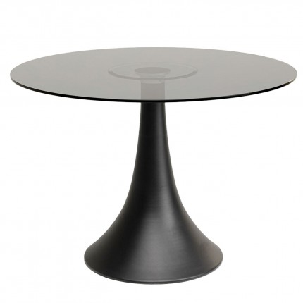 Table Grande Possibilita Ø110cm black smoke glass Kare Design