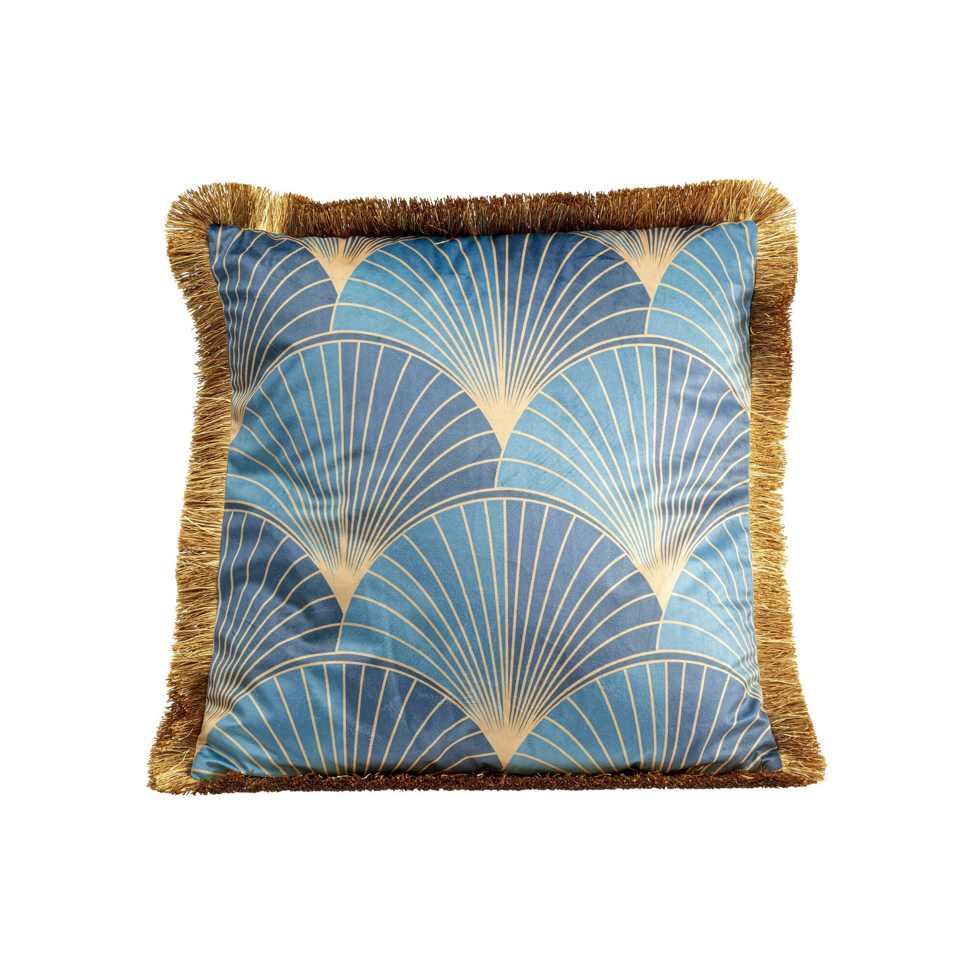 Coussin Leaves Fringe 45x45cm