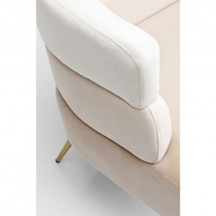 Sofa Sandwich 2-Seater velvet cream Kare Design