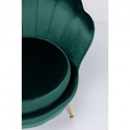 Armchair Water Lily Green velvet Gold Kare Design