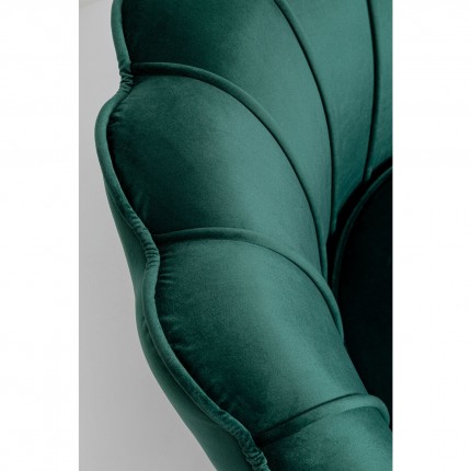 Armchair Water Lily Green velvet Gold Kare Design