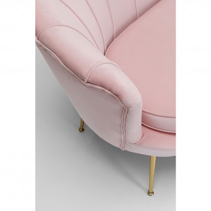 Sofa Water Lily 2-Seater pink velvet and gold Kare Design