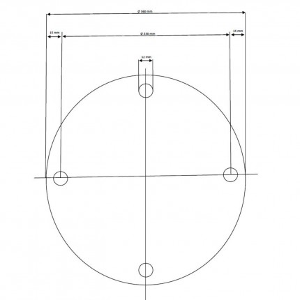 Table Base Invitation Ø60cm brass Kare Design