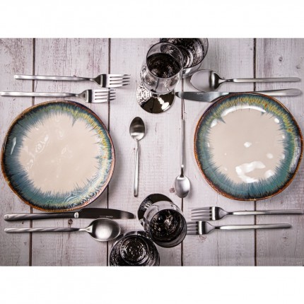 Plate Organic blue Ø20cm (4/set) Kare Design