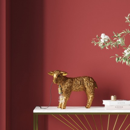 Table Lamp flower sheep gold Kare Design