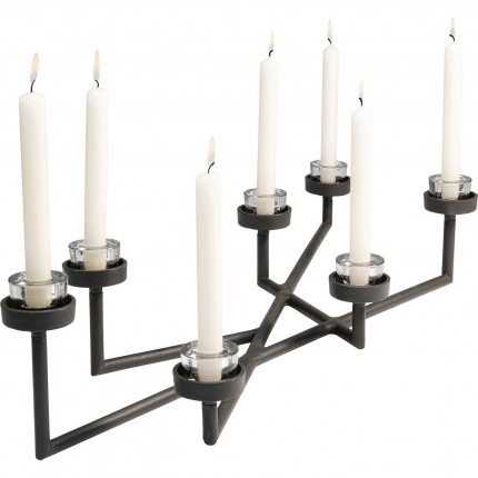 Candle Holder Many Arms black Kare Design