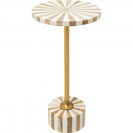 Side Table Domero Cirque Ø25cm Gold White Kare Design