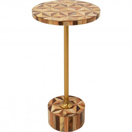 Side Table Domero Geo Ø25cm brown gold Kare Design