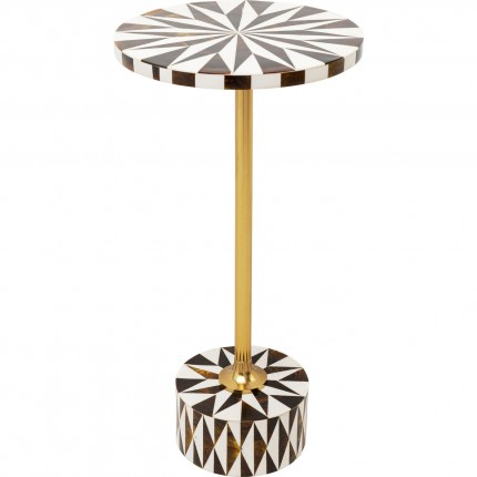 Side Table Domero Star Brown White Ø25cm Kare Design