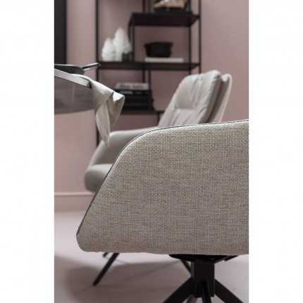 Swivel chair with armrests Amira grey Kare Design