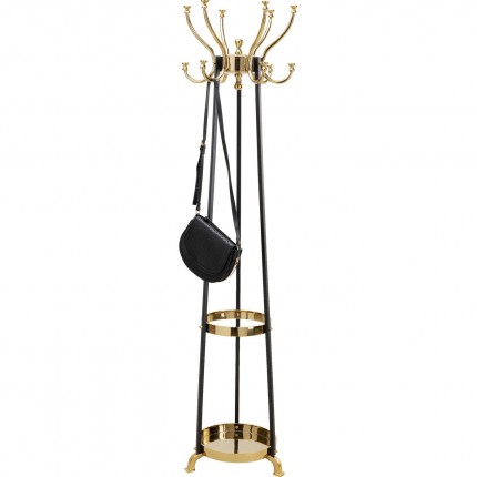 Coat Rack Luna black and gold Kare Design