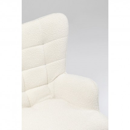 Swivel Armchair Oscar Boucle Cream Kare Design