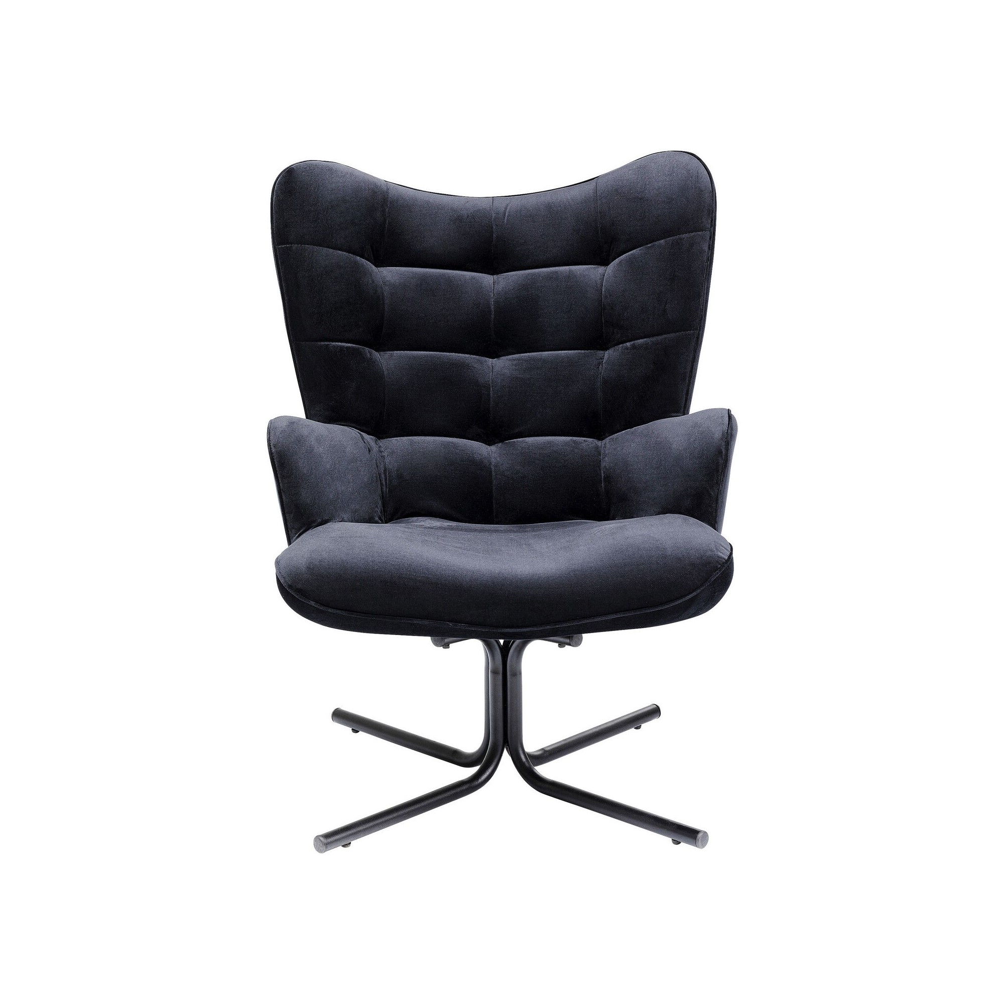 Fauteuil pivotant Oscar velours nooir