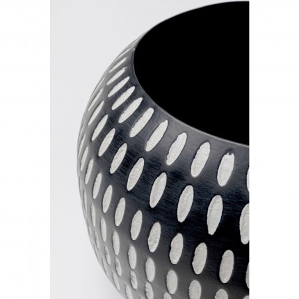 Vase Brodo black and white 12cm Kare Design