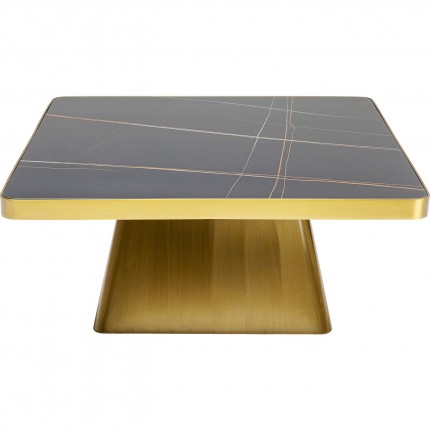 Coffee Table Miler gold black 80x80cm Kare Design