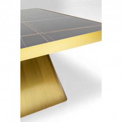 Coffee Table Miler gold black 80x80cm Kare Design