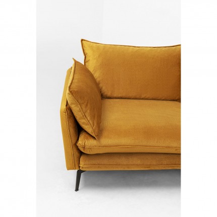 Corner Sofa Monza right velvet ocher Kare Design