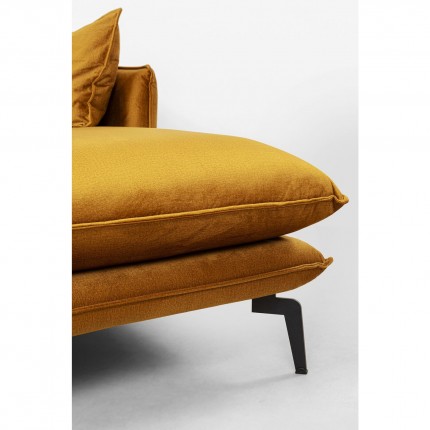 Corner Sofa Monza right velvet ocher Kare Design