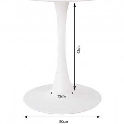 Table Schickeria Ø80cm oak and white Kare Design