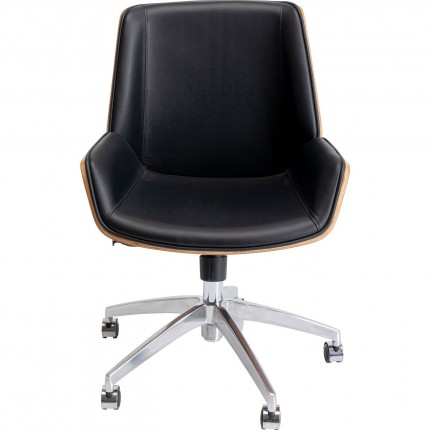 Chaise de bureau pivotante Rouven noire Kare Design