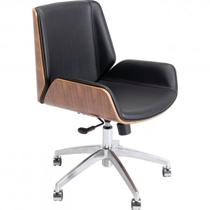 Chaise de bureau pivotante Rouven noire Kare Design