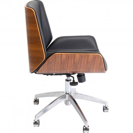 Chaise de bureau pivotante Rouven noire Kare Design