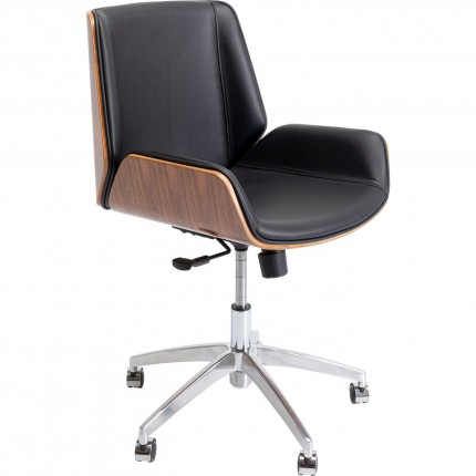 Chaise de bureau pivotante Rouven noire Kare Design