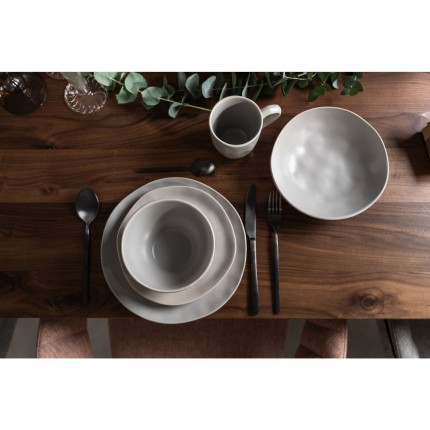 Plate Organic Grey Ø20cm (4/Set) Kare Design