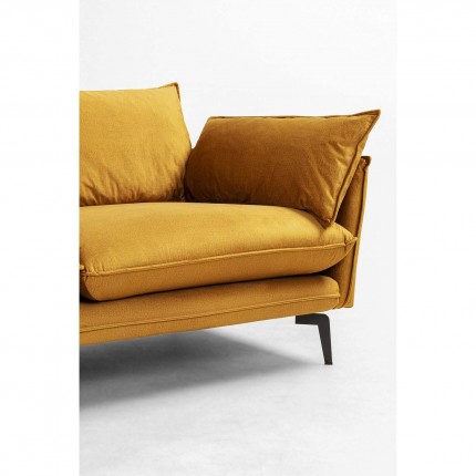 Corner Sofa Monza left velvet ocher Kare Design