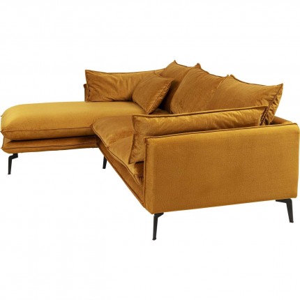 Corner Sofa Monza left velvet ocher Kare Design