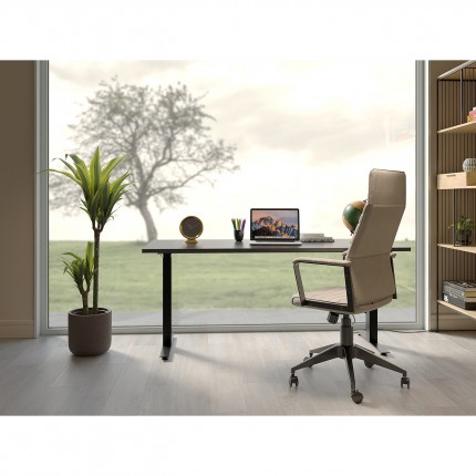 Chaise de bureau pivotante Labora haute taupe Kare Design