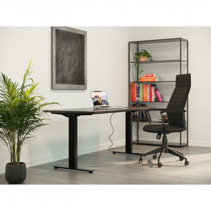 Chaise de bureau pivotante Labora haute noire Kare Design