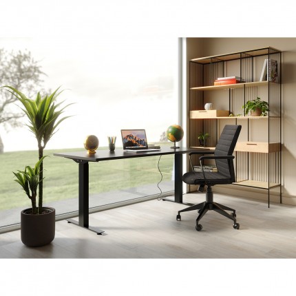 Chaise de bureau pivotante Labora noire Kare Design