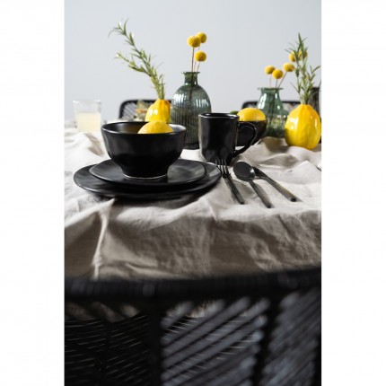 Plate Organic Black Ø20cm (4/Set) Kare Design