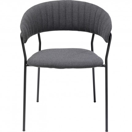 Chair with armrests Belle anthracite Kare Design