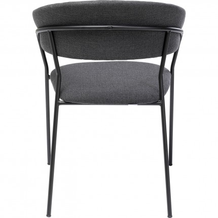 Chair with armrests Belle anthracite Kare Design