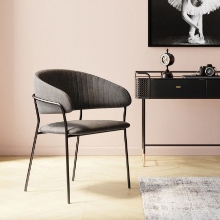 Chair with armrests Belle anthracite Kare Design