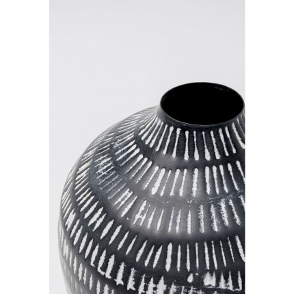 Vase Madalin black and white 24cm Kare Design