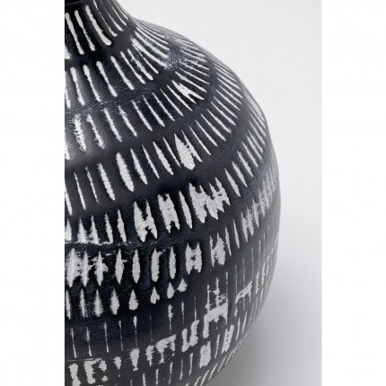 Vase Madalin black and white 24cm Kare Design