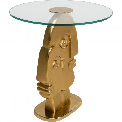 Side Table two faces gold 55cm Kare Design