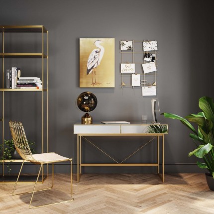 Desk Soran gold 120x50cm Kare Design