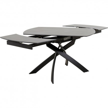 Table à rallonges Twist 180x90cm noire Kare Design