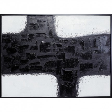 Framed Painting Crossroads 120x90cm black and white Kare Design