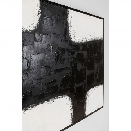 Framed Painting Crossroads 120x90cm black and white Kare Design