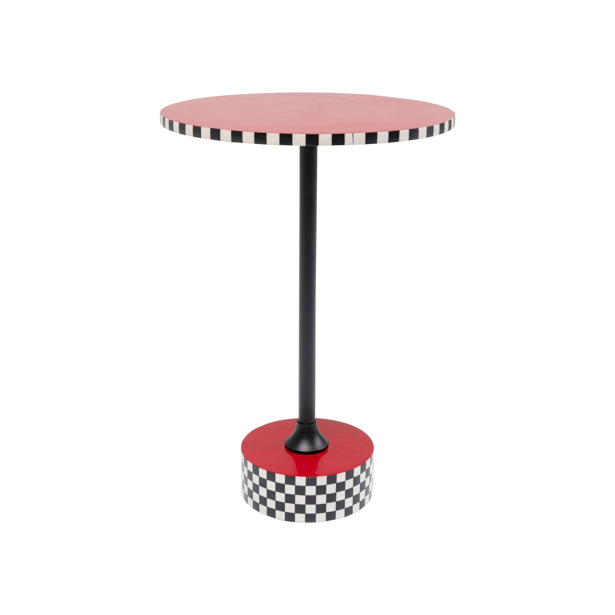 Table d appoint Domero Checkers rouge Ø40cm