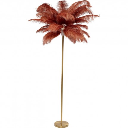 Lampadaire plumes 165cm rouge Kare Design