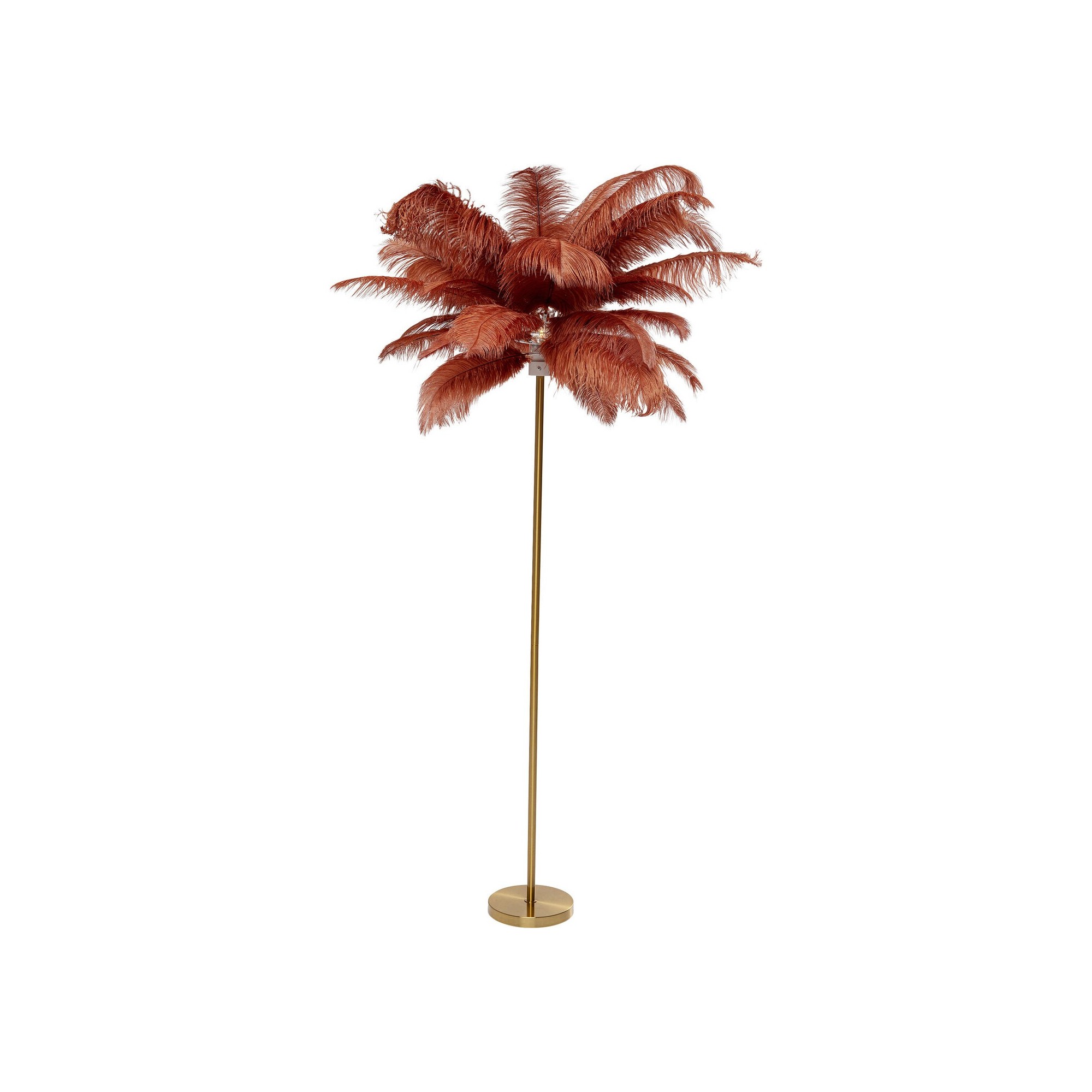 Lampadaire plumes 165cm rouge Kare Design